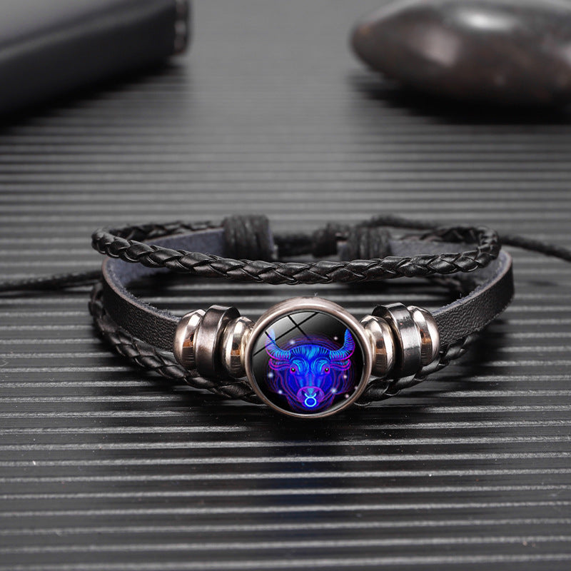 Zodiac Constellation Braided Bracelet – Unisex Astrology Jewelry