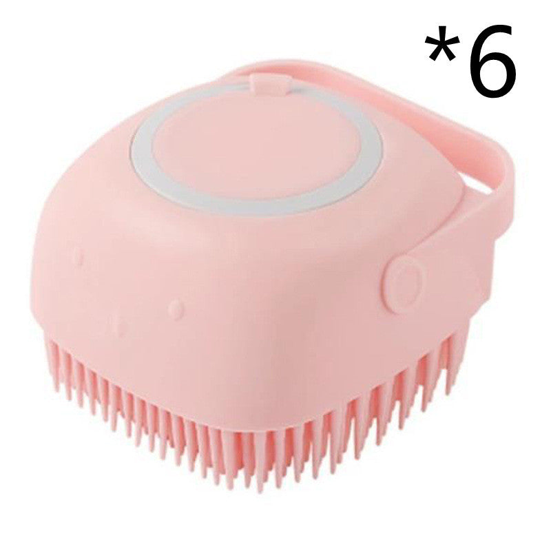 Silicone Pet Bath & Massage Glove – Grooming Brush for Dogs & Cats with Shampoo Dispenser