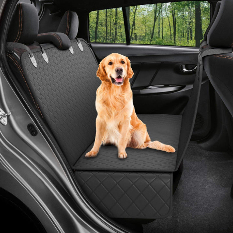 Dog Car Seat Cover with Mesh Window – Waterproof Hammock & Travel Protector for Rear Seat