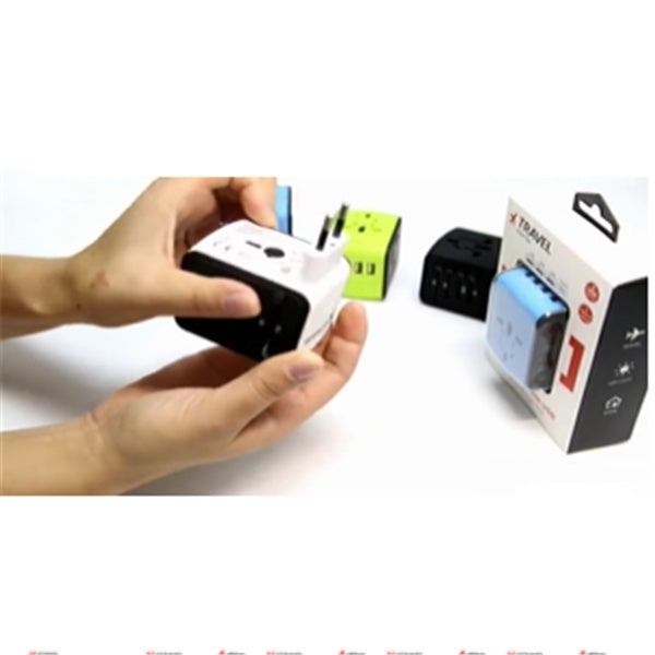 Multinational Travel USB Charger – 4-in-1 Socket & Universal Adapter