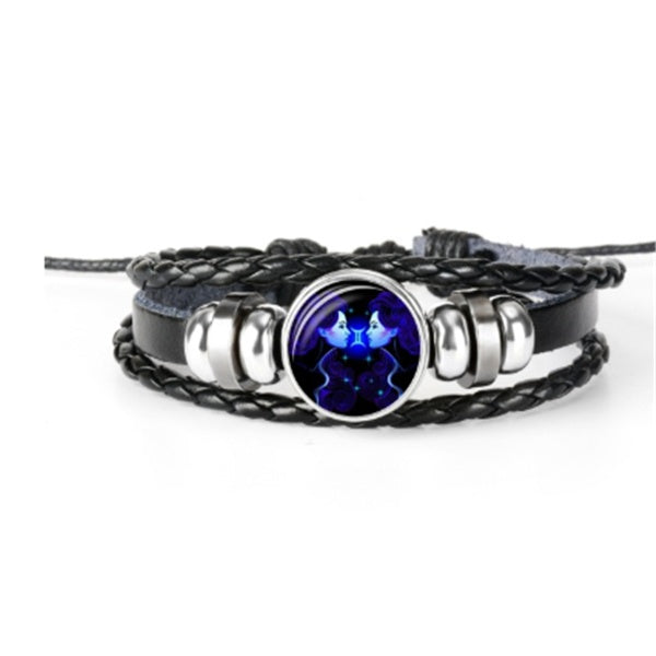 Zodiac Constellation Braided Bracelet – Unisex Astrology Jewelry
