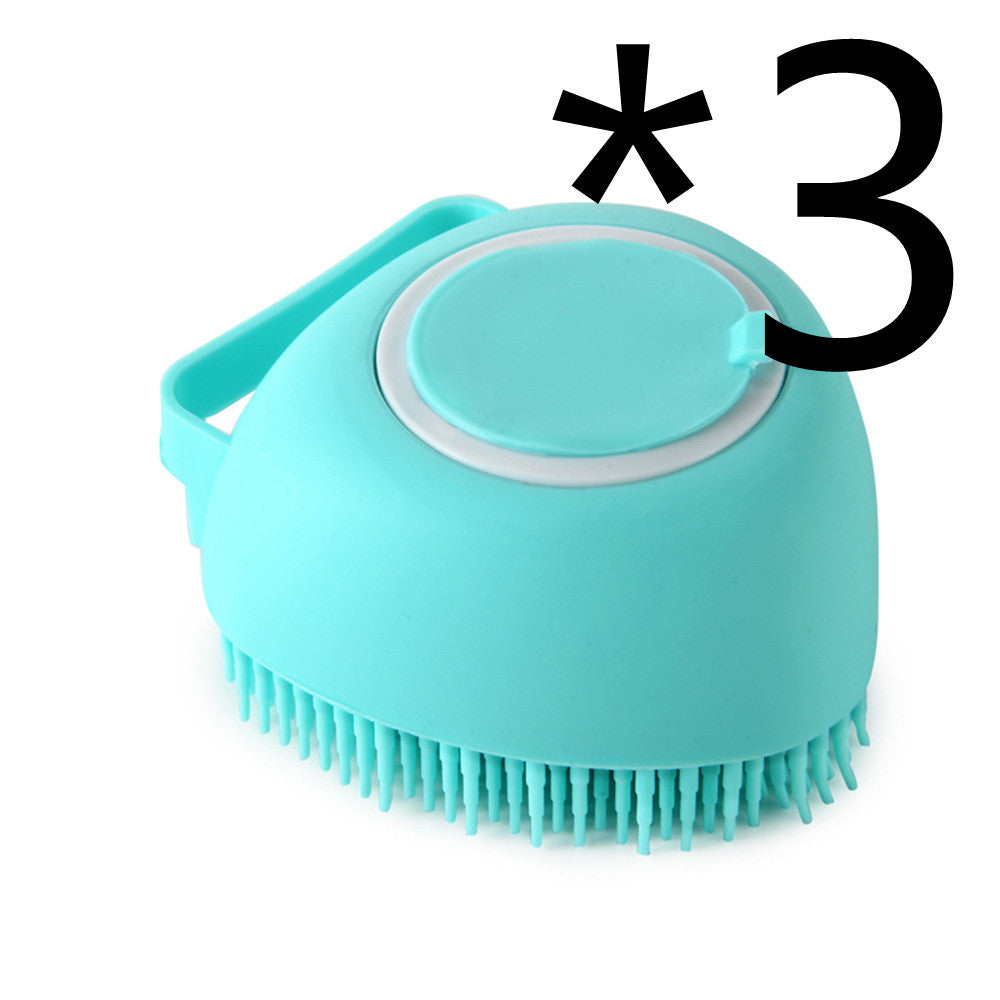 Silicone Pet Bath & Massage Glove – Grooming Brush for Dogs & Cats with Shampoo Dispenser