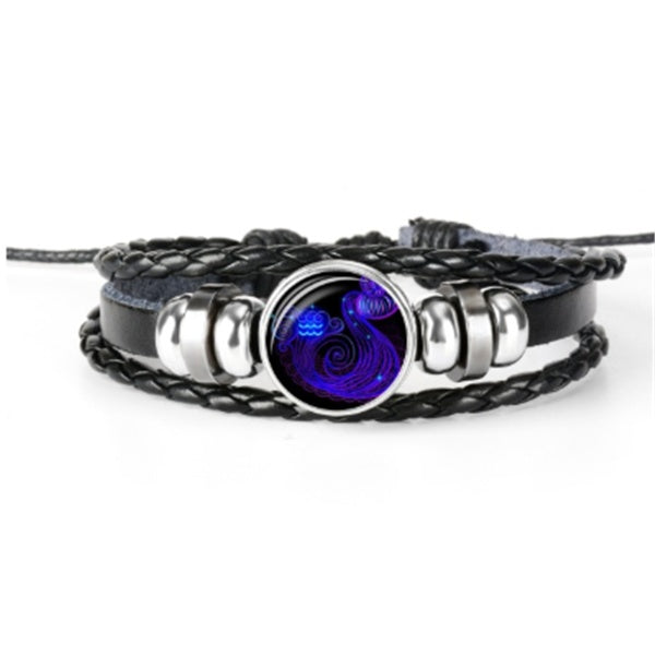 Zodiac Constellation Braided Bracelet – Unisex Astrology Jewelry