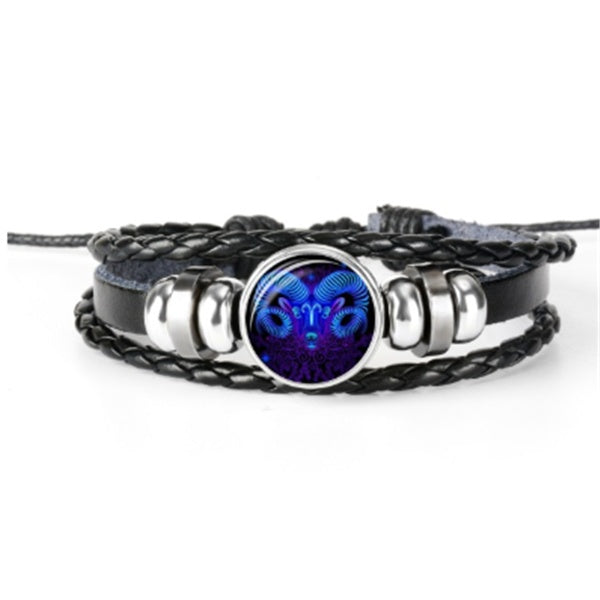 Zodiac Constellation Braided Bracelet – Unisex Astrology Jewelry