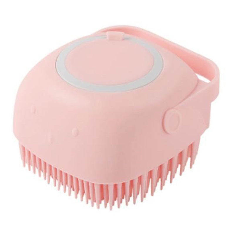 Silicone Pet Bath & Massage Glove – Grooming Brush for Dogs & Cats with Shampoo Dispenser