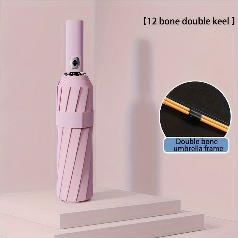 24-Rib Automatic Umbrella – Windproof, UV-Resistant & Dual-Use for Sun and Rain - The Highest Nation