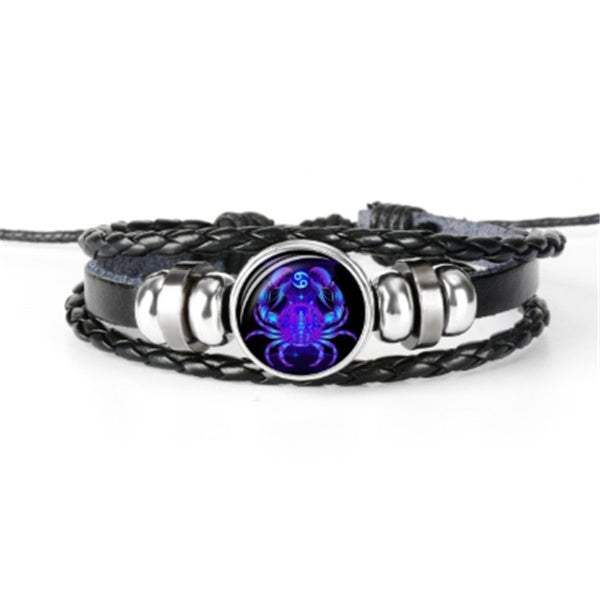 Zodiac Constellation Braided Bracelet – Unisex Astrology Jewelry