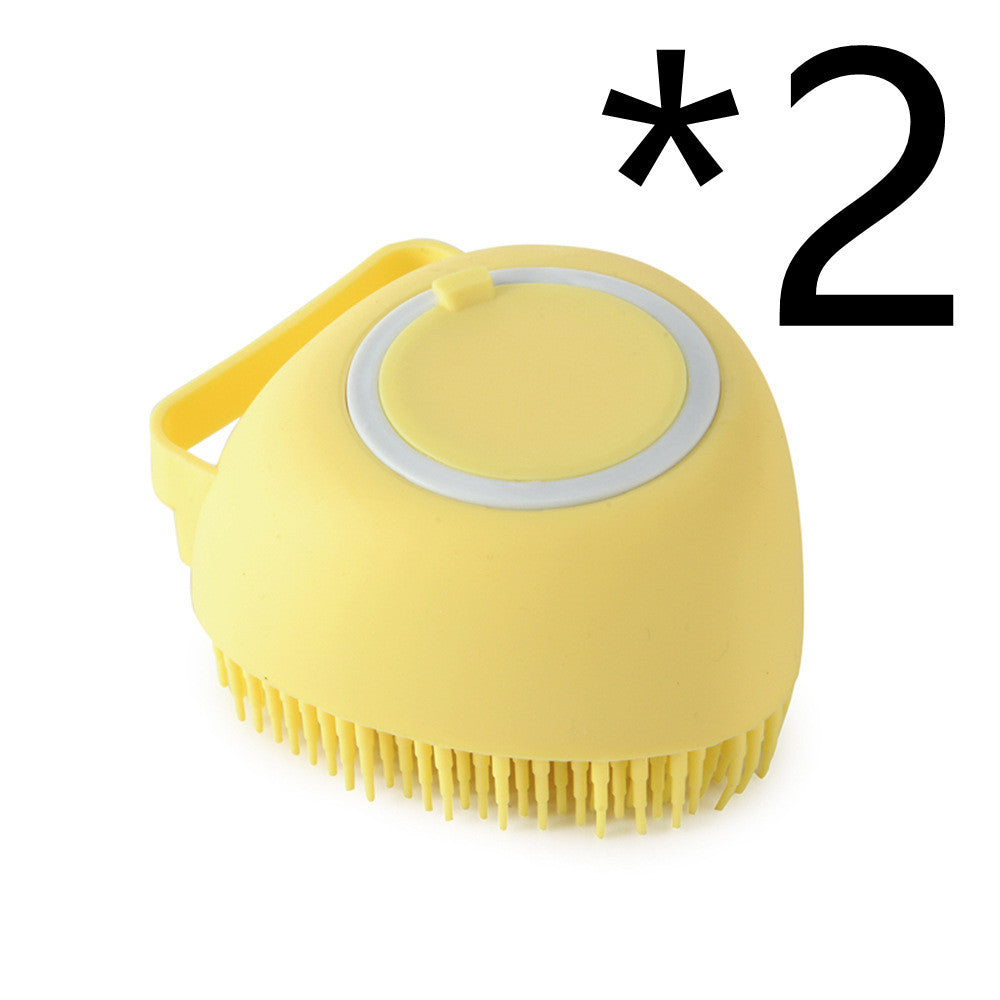 Silicone Pet Bath & Massage Glove – Grooming Brush for Dogs & Cats with Shampoo Dispenser
