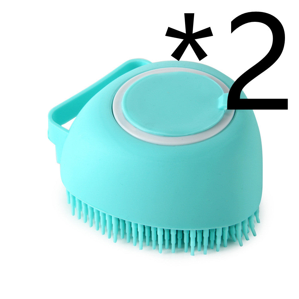 Silicone Pet Bath & Massage Glove – Grooming Brush for Dogs & Cats with Shampoo Dispenser