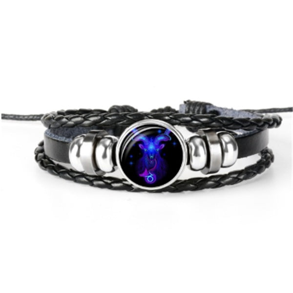 Zodiac Constellation Braided Bracelet – Unisex Astrology Jewelry