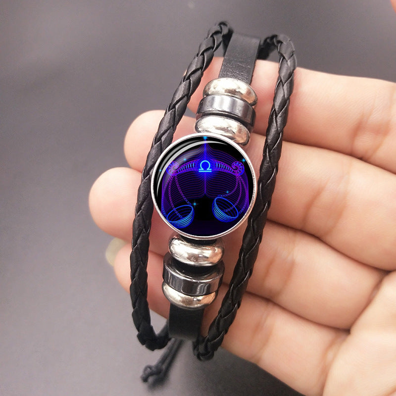 Zodiac Constellation Braided Bracelet – Unisex Astrology Jewelry