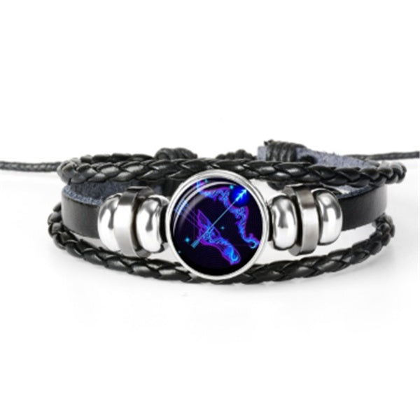 Zodiac Constellation Braided Bracelet – Unisex Astrology Jewelry