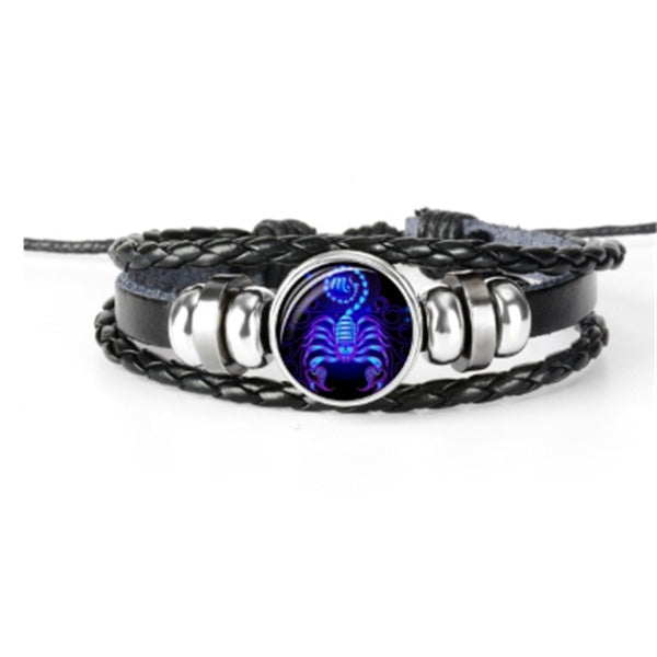 Zodiac Constellation Braided Bracelet – Unisex Astrology Jewelry