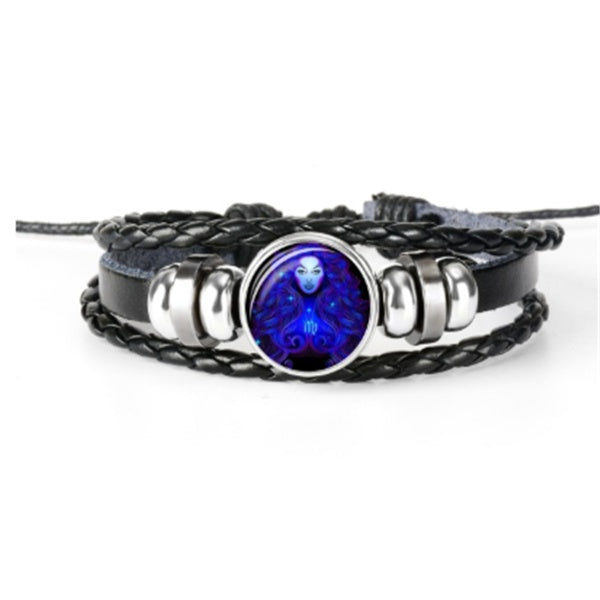 Zodiac Constellation Braided Bracelet – Unisex Astrology Jewelry