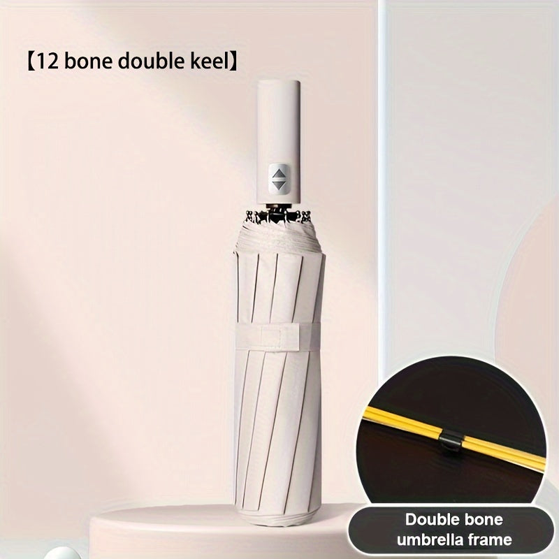 24-Rib Automatic Umbrella – Windproof, UV-Resistant & Dual-Use for Sun and Rain - The Highest Nation