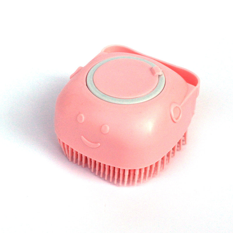 Silicone Pet Bath & Massage Glove – Grooming Brush for Dogs & Cats with Shampoo Dispenser