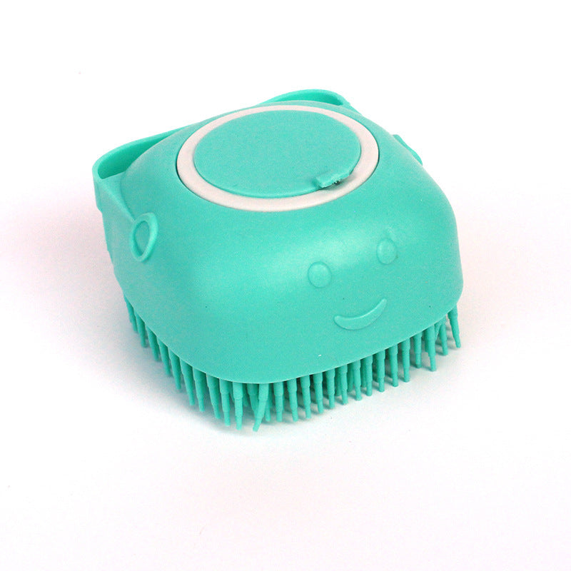 Silicone Pet Bath & Massage Glove – Grooming Brush for Dogs & Cats with Shampoo Dispenser