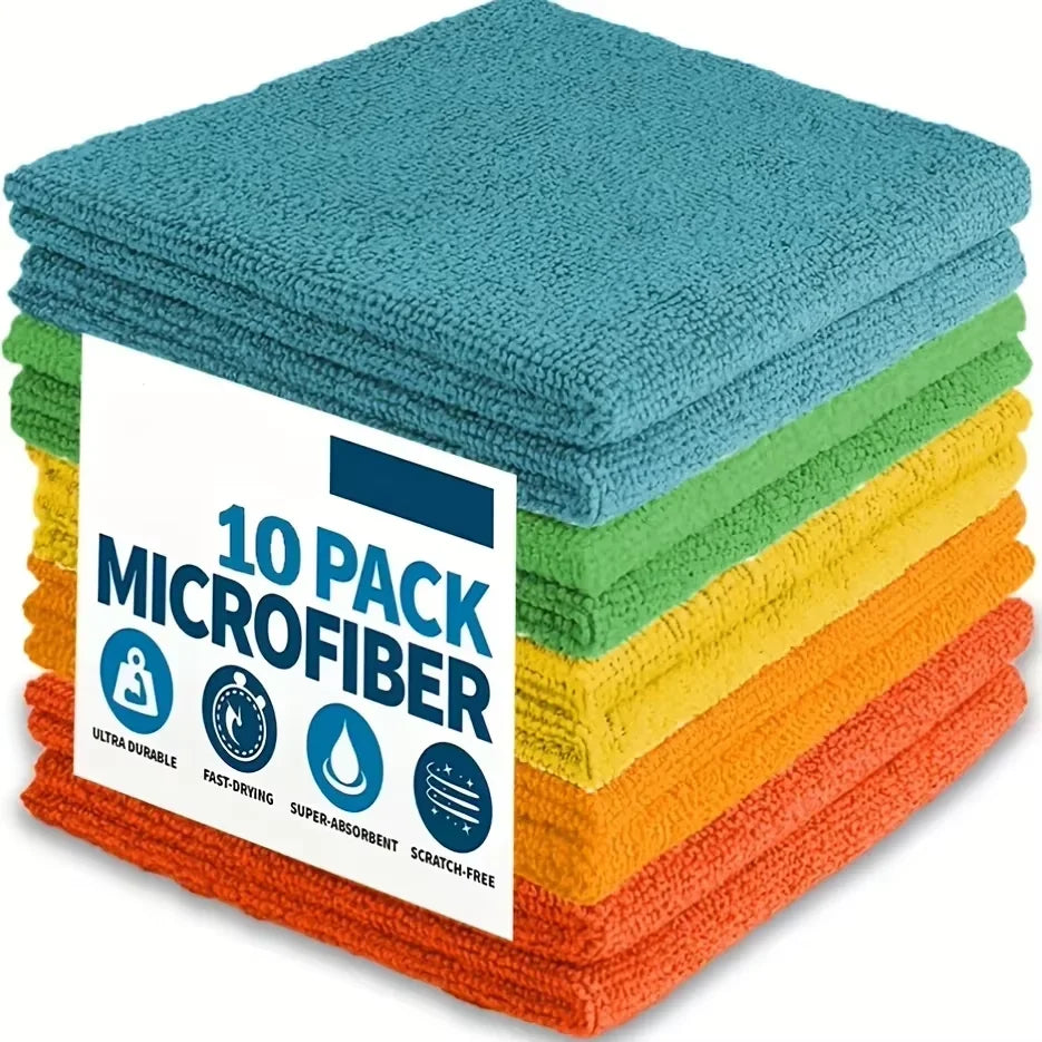 5/10/20pcs Kitchen Towels, Ultra-fine Fiber Light Gray Cleaning Cloth Set, Absorbent, Soft and Stain-removing Cloth - The Highest Nation