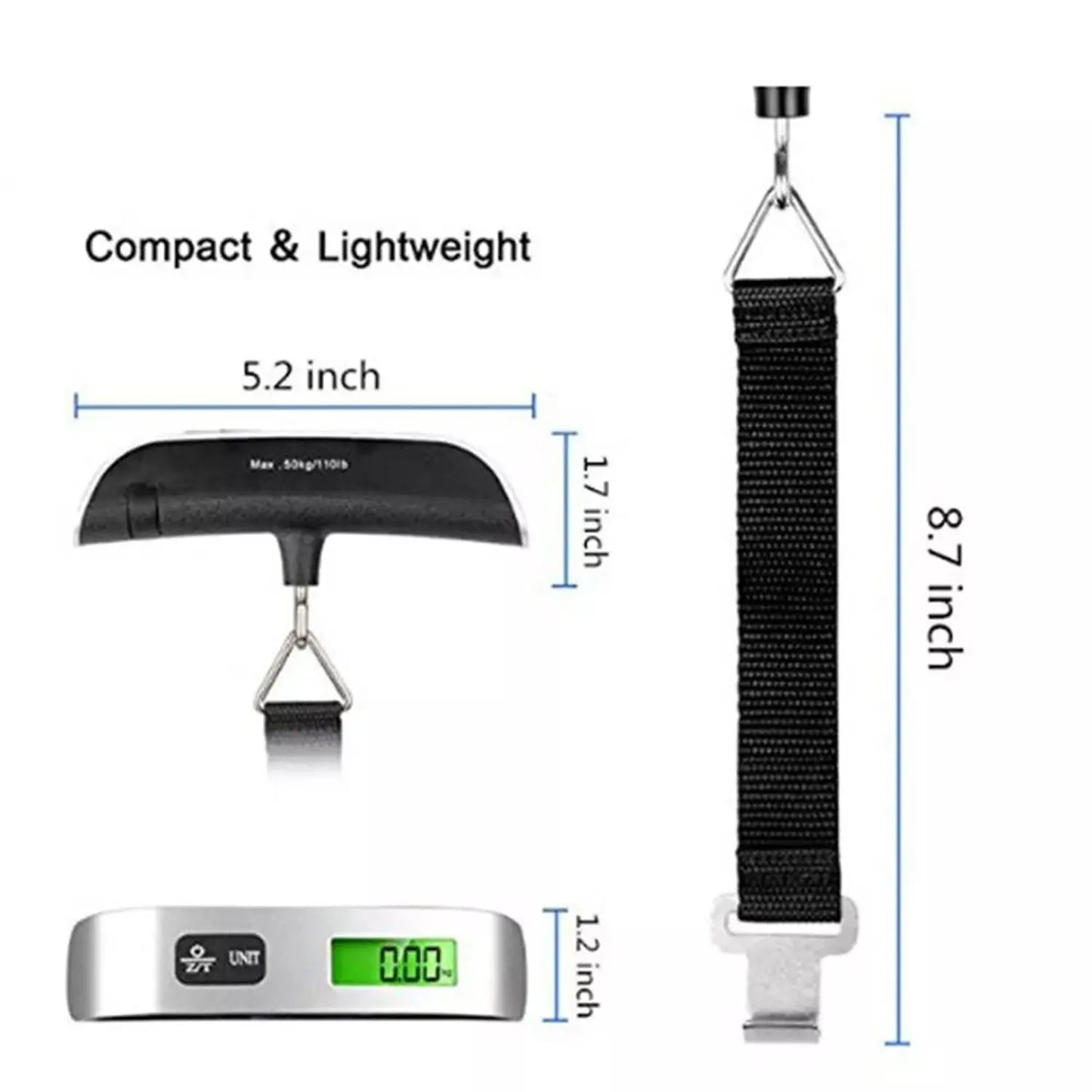 Digital Luggage Scale – 110lb/50kg Portable Handheld Baggage Weight Scale for Travel - The Highest Nation