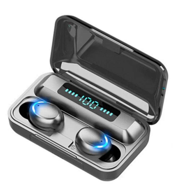 F9 TWS Wireless Bluetooth Earbuds – Waterproof Headphones with LED Display & Large-Capacity Charging Case - The Highest Nation
