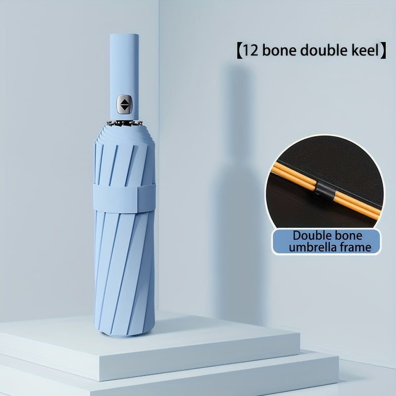 24-Rib Automatic Umbrella – Windproof, UV-Resistant & Dual-Use for Sun and Rain - The Highest Nation