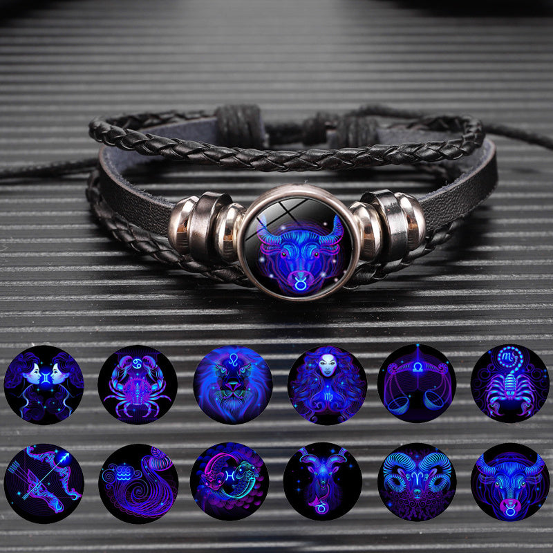 Zodiac Constellation Braided Bracelet – Unisex Astrology Jewelry