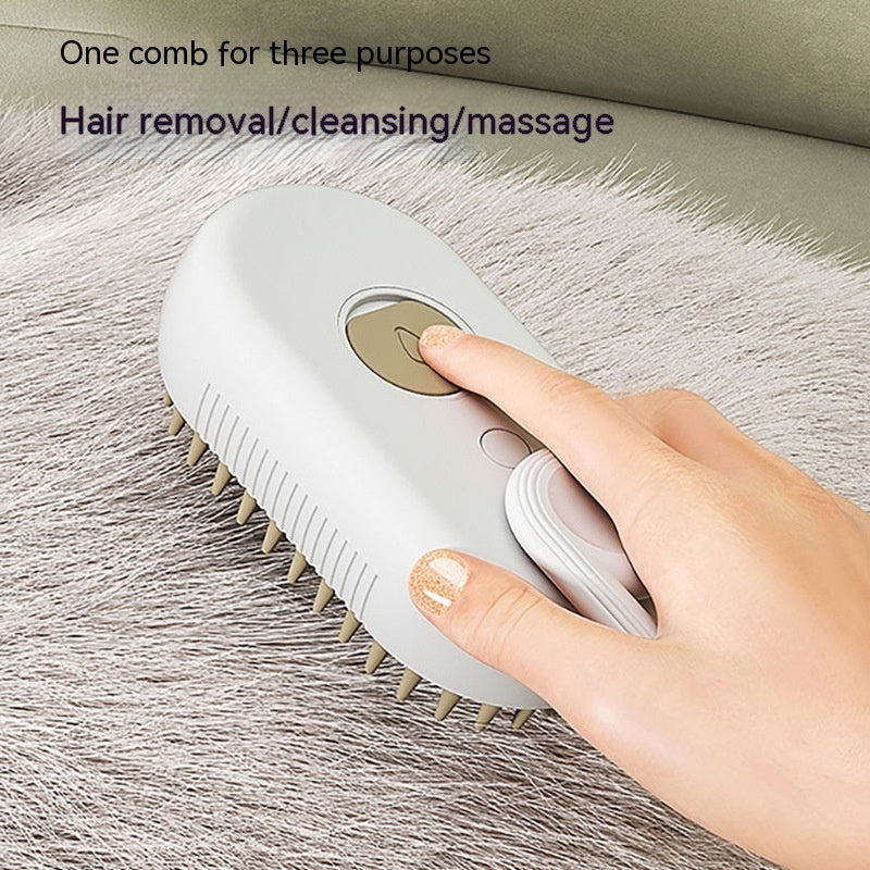 Electric Steam Brush for Pets – Massage, Hair Removal & Grooming