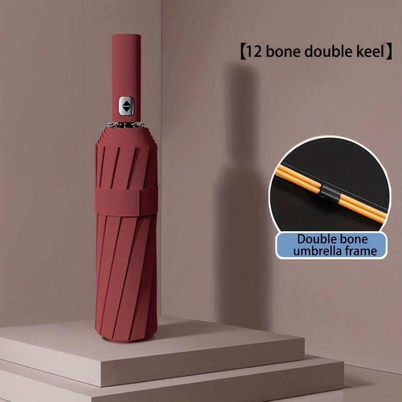 24-Rib Automatic Umbrella – Windproof, UV-Resistant & Dual-Use for Sun and Rain - The Highest Nation