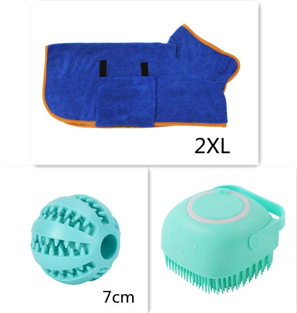 Silicone Pet Bath & Massage Glove – Grooming Brush for Dogs & Cats with Shampoo Dispenser
