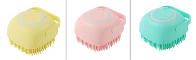 Silicone Pet Bath & Massage Glove – Grooming Brush for Dogs & Cats with Shampoo Dispenser