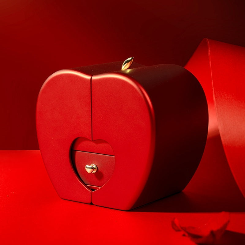 Eternal Rose Apple Jewelry Box – Necklace Gift for Her | Valentine's, Mother's Day, Christmas