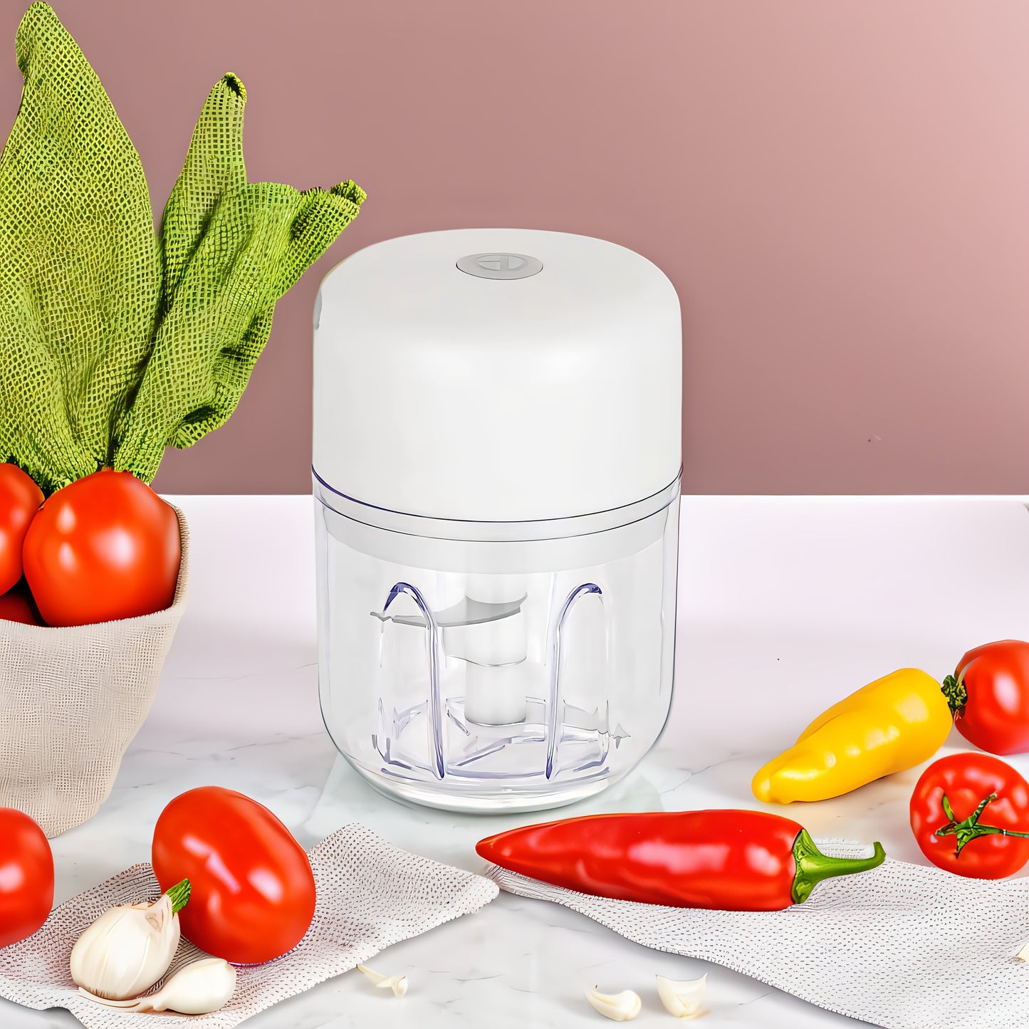 Electric Mini Garlic Chopper – USB Meat Grinder & Vegetable Crusher - The Highest Nation