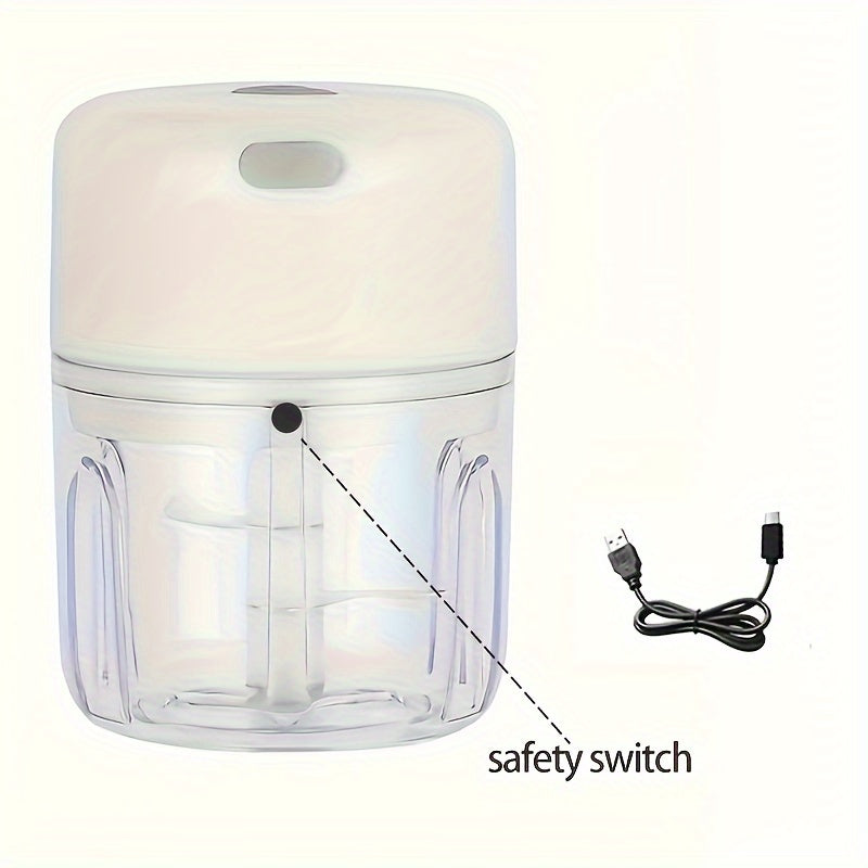 Electric Mini Garlic Chopper – USB Meat Grinder & Vegetable Crusher - The Highest Nation