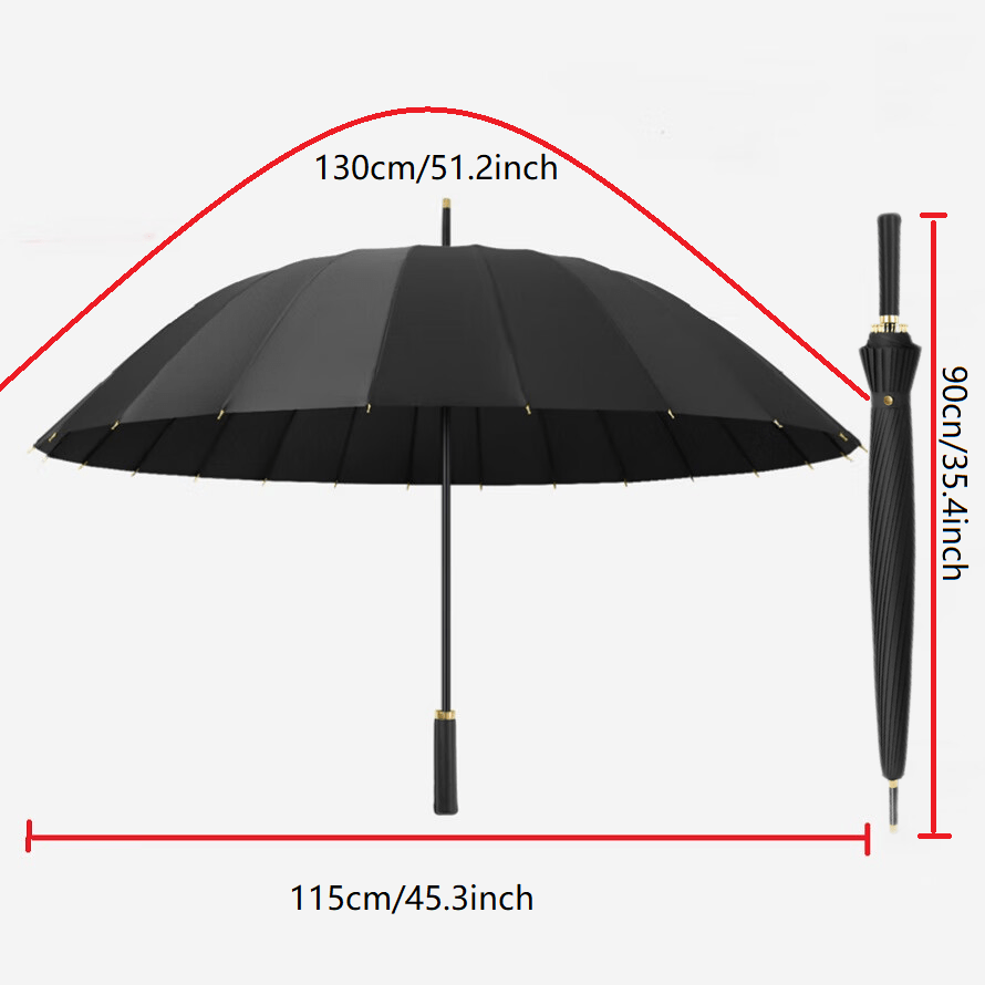 24-Rib Windproof Automatic Umbrella – Large, Durable & Waterproof - The Highest Nation