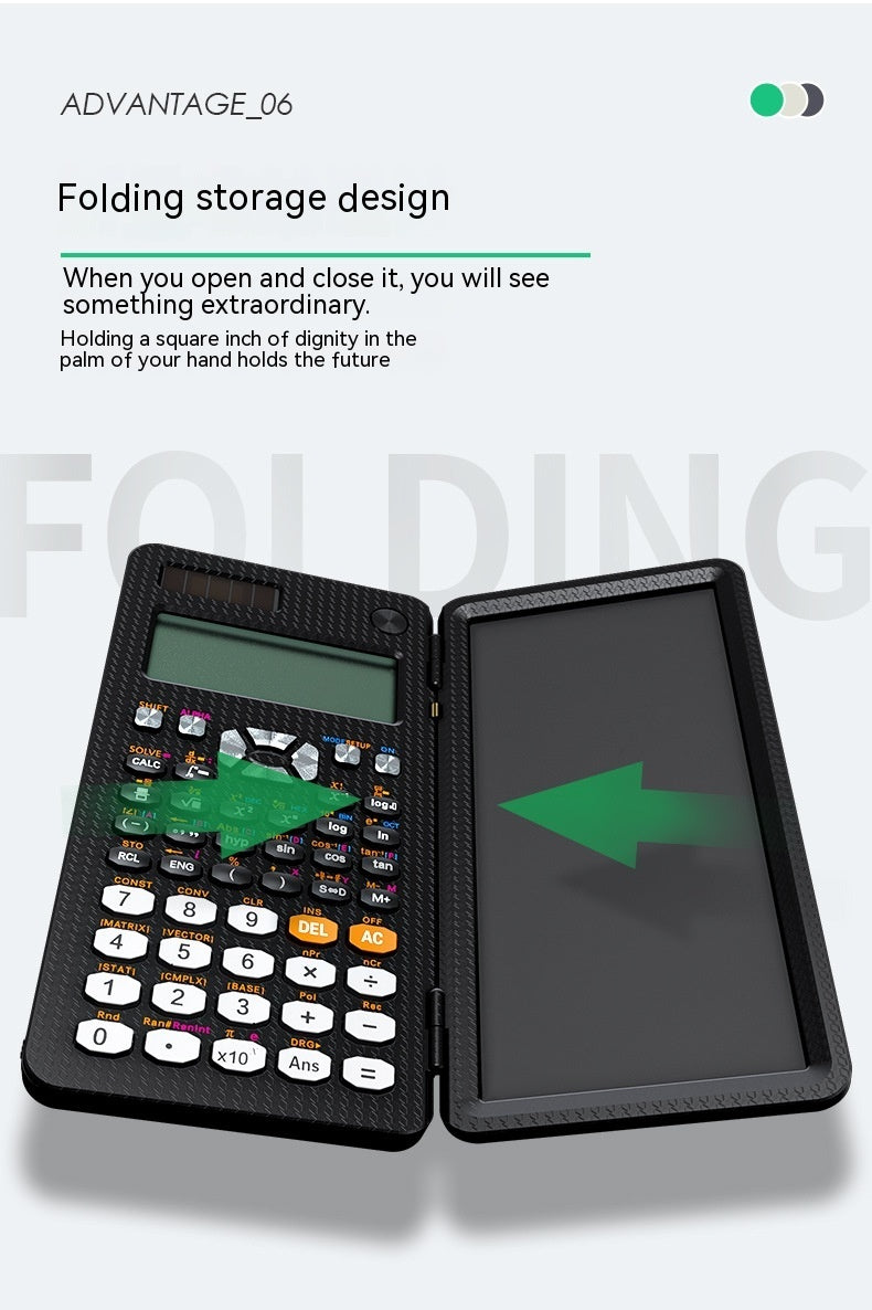 2-in-1 Foldable Scientific Calculator & Handwriting Tablet – Learning Function