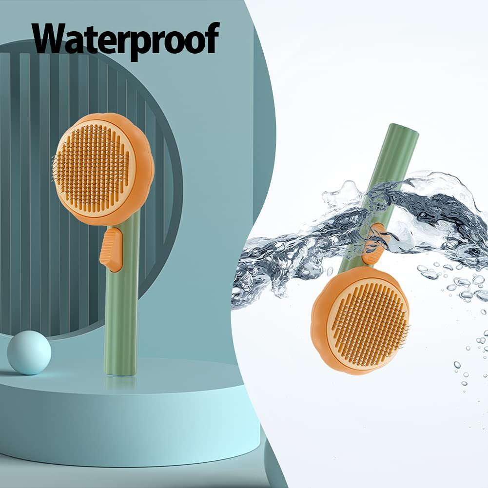 Pet Pumpkin Brush – Self-Cleaning Slicker Brush for Dogs, Cats, and Rabbits