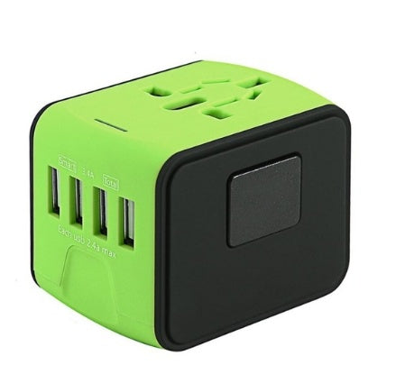Multinational Travel USB Charger – 4-in-1 Socket & Universal Adapter