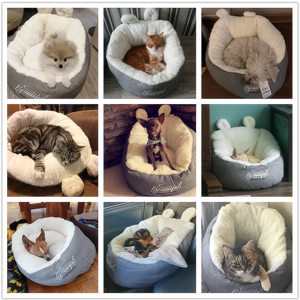 Warming Pet Dog Bed – Soft Sleeping Bag Cushion for Puppies & Small Dogs