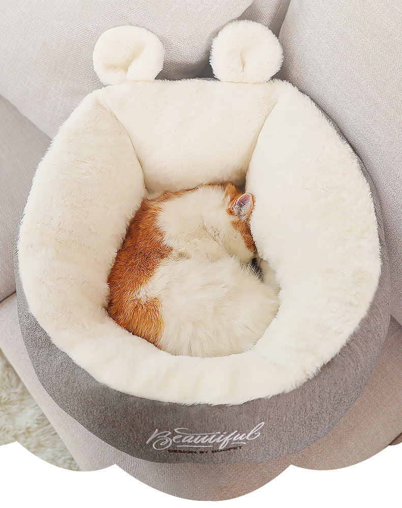 Warming Pet Dog Bed – Soft Sleeping Bag Cushion for Puppies & Small Dogs