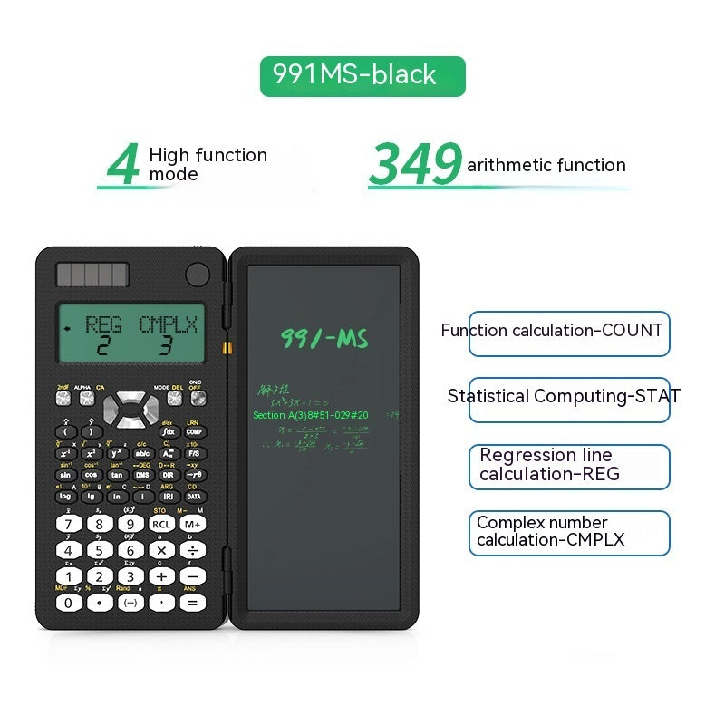 2-in-1 Foldable Scientific Calculator & Handwriting Tablet – Learning Function