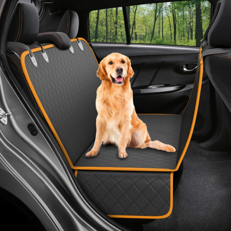 Dog Car Seat Cover with Mesh Window – Waterproof Hammock & Travel Protector for Rear Seat