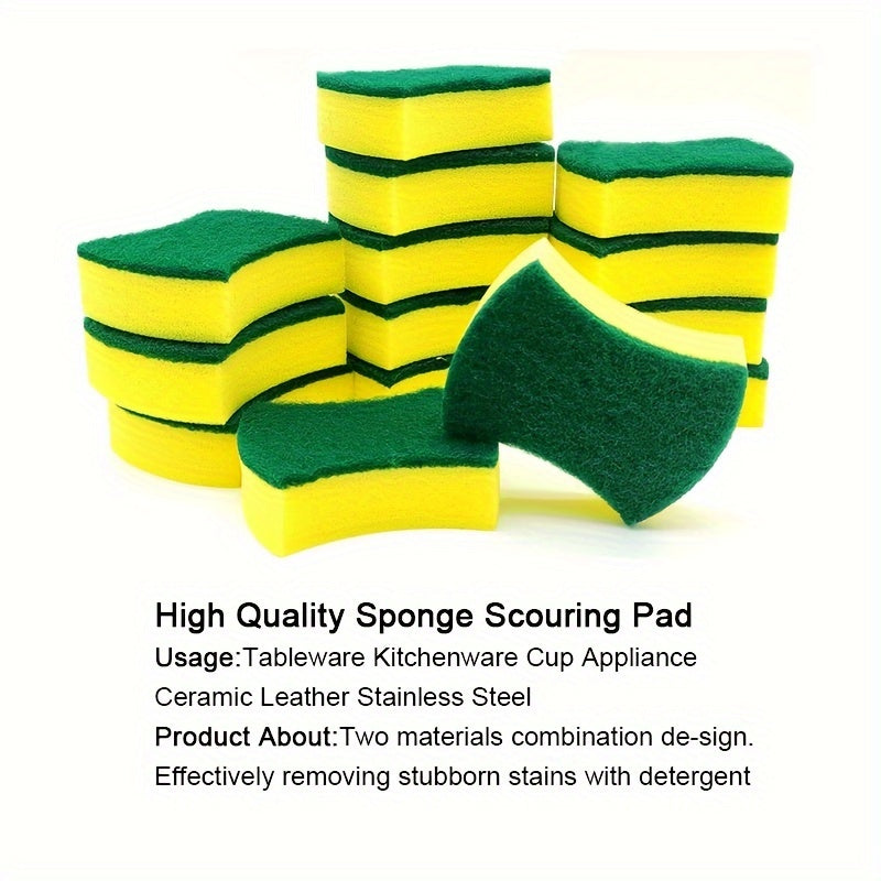 12pcs Heavy-Duty Kitchen Sponges - Durable & Scratch-Free for Restaurant-Quality Cleaning - The Highest Nation