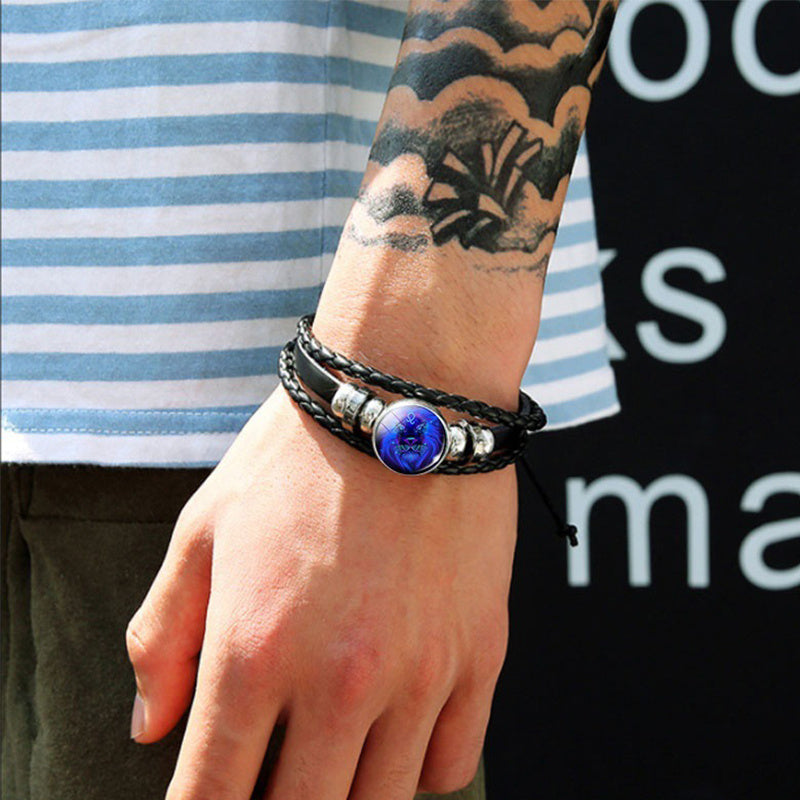 Zodiac Constellation Braided Bracelet – Unisex Astrology Jewelry