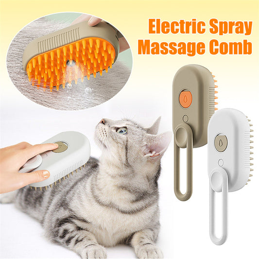 Electric Steam Brush for Pets – Massage, Hair Removal & Grooming