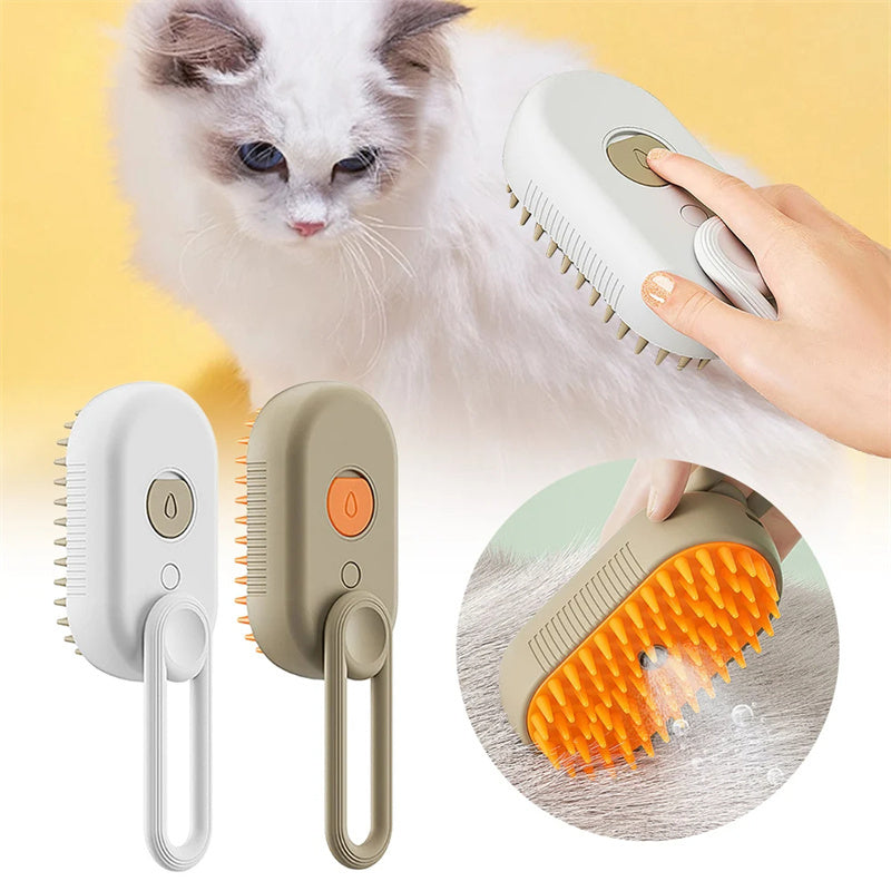 Electric Steam Brush for Pets – Massage, Hair Removal & Grooming