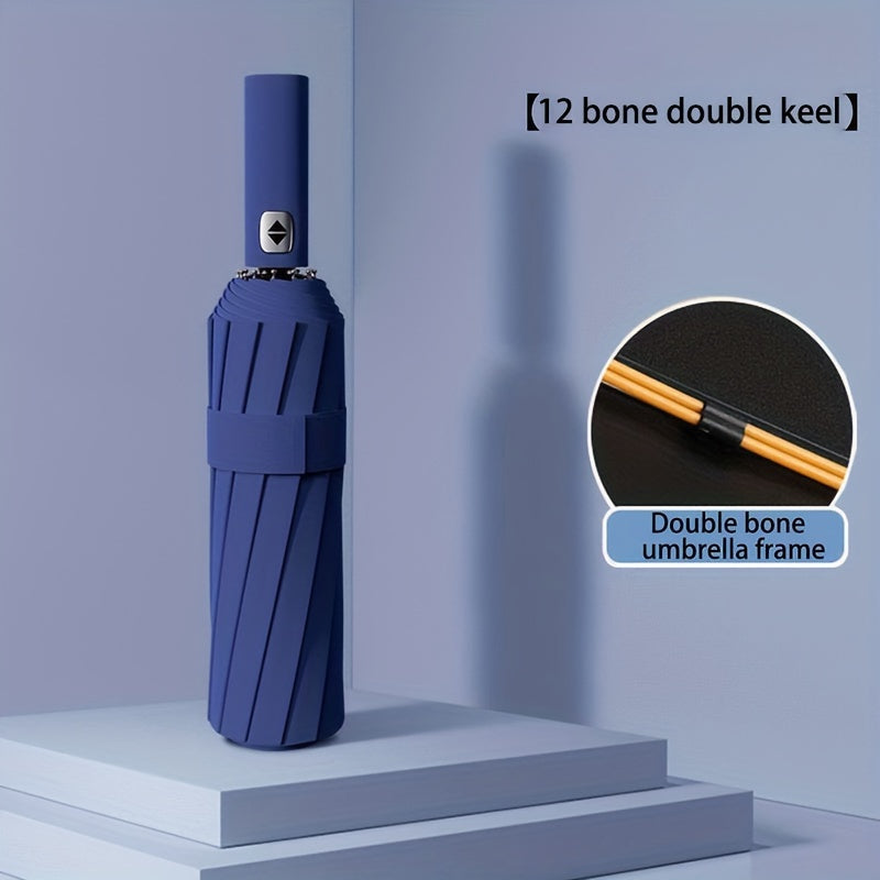24-Rib Automatic Umbrella – Windproof, UV-Resistant & Dual-Use for Sun and Rain - The Highest Nation