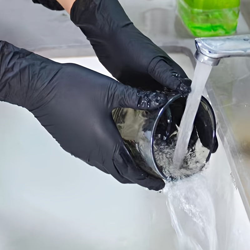 Heavy Duty Powder-Free Nitrile Gloves, 10/20/50pcs - Latex-Free, Waterproof, Ambidextrous - The Highest Nation
