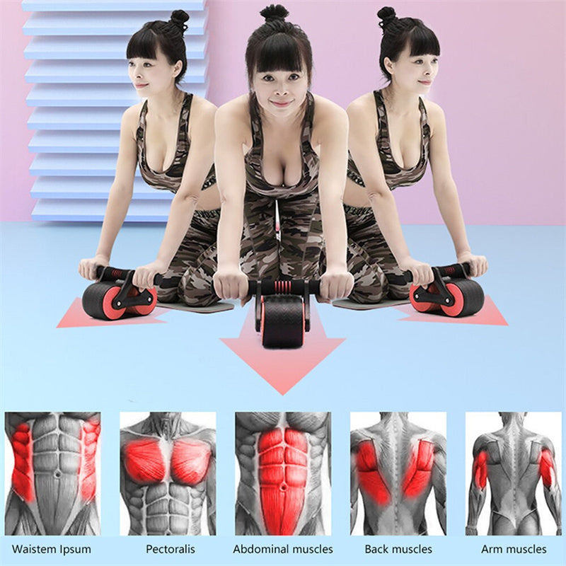 Double Wheel Abdominal Exercise Roller – For Men & Women