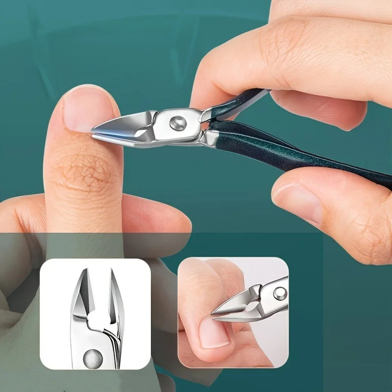 Professional Stainless Steel Manicure & Pedicure Kit – Nail Clipper Set with Travel Case