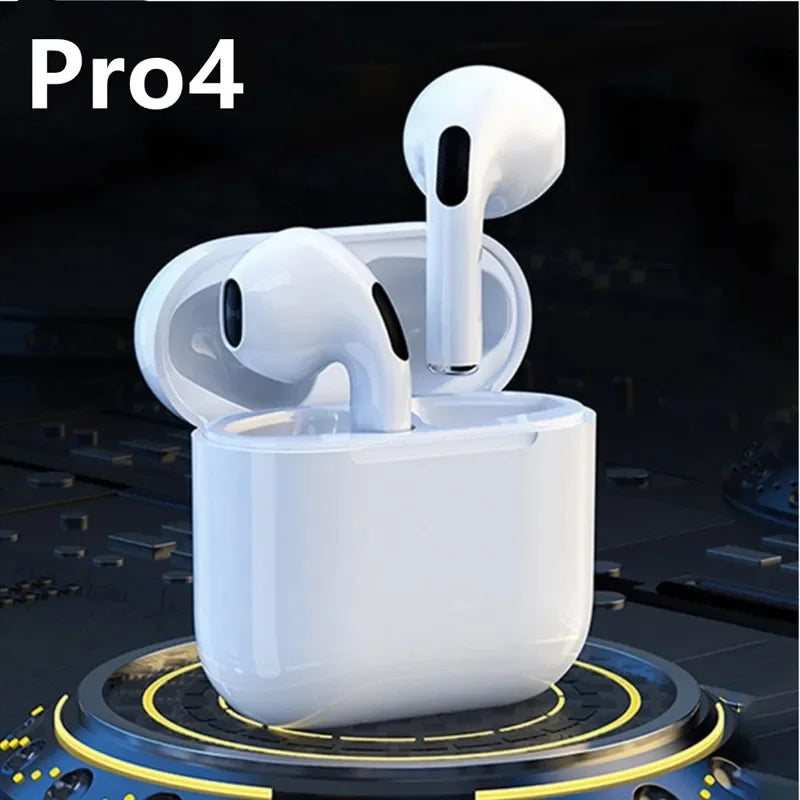 Pro 4 TWS Wireless Earbuds – Bluetooth 5.3, Waterproof, with Mic for iPhone & Android